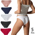 5 шт.компл. женские хлопковые трусы, нижнее белье, нижнее белье, удобные Однотонные трусы, нижнее белье, сексуальное нижнее белье, трусики, женские трусы