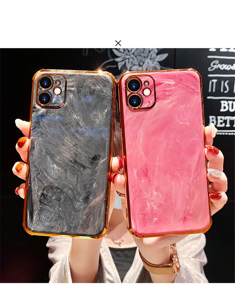 

Marble Texture Plating For IPhone 12 Case Vintage Gradient Cover For IPhone 11 Pro Xs Max XR X 7 8 Plus SE Shockproof Soft Funda