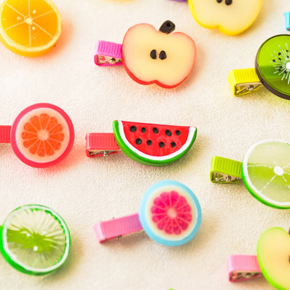 Новые корейские заколки для волос с фруктами летние акриловые милым арбузом