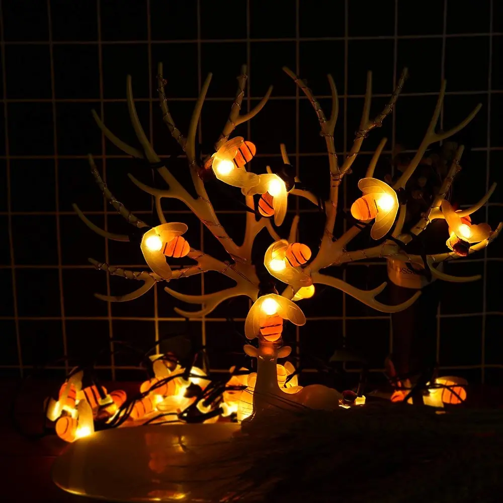 Светодиодная Водонепроницаемая гирлянда на солнечной батарее 5 м 20 светодиодный