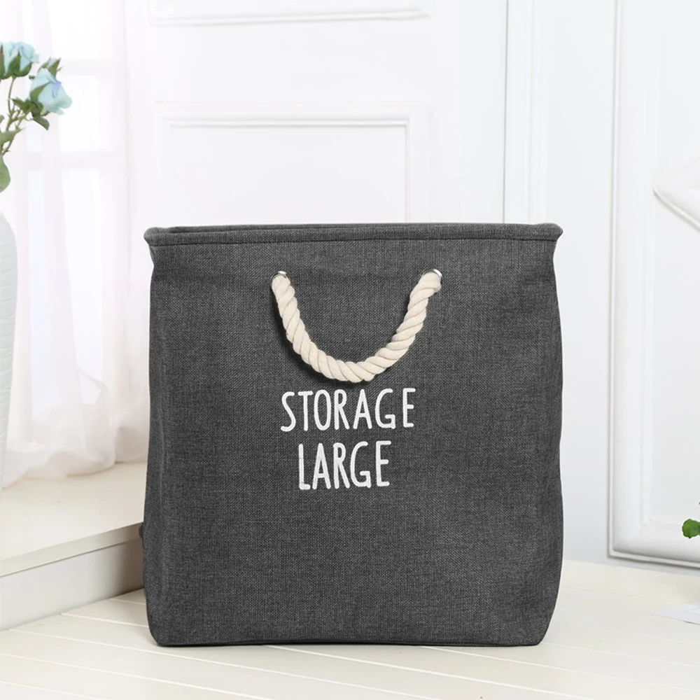 Хлопковая льняная корзина для белья и грязной одежды складная грязного с ручками