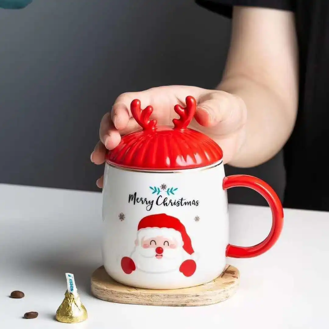 

Creative Christmas Cup Christmas Gift Cup Coffee Mug Birthday Gift Cup New Year Gift Cute Elk Water Cup Kawaii Mug Gift Box