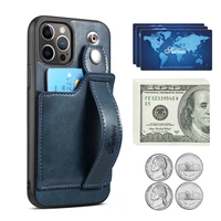 armor wallet credit card slot cover for iphone 13 pro max 12 mini case luxury leather shockproof holder phone case coque funda