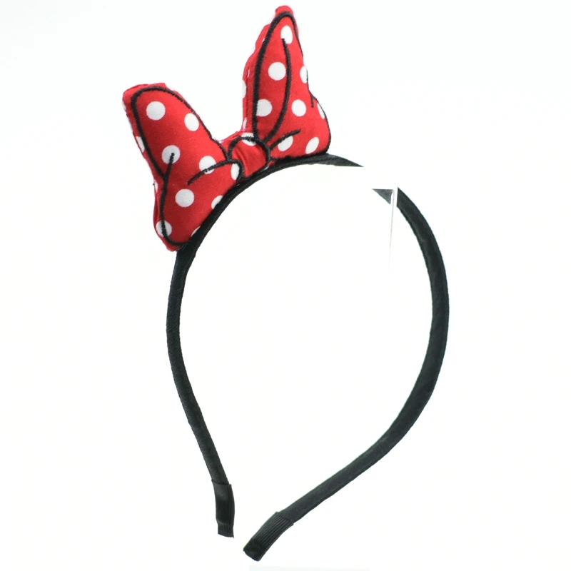 Набор головных уборов в горошек с бантом и ушками тканевая повязка на голову