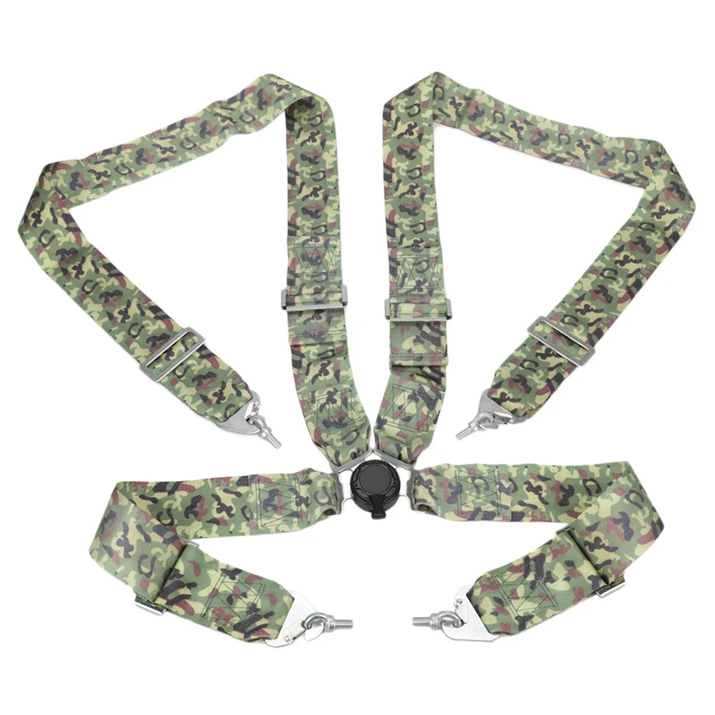 

Universal Seat Belt 3 Inch Adjustable Racing Harness Camouflage Auto 4 Point Camlock Quick Release Racing Seat Belts