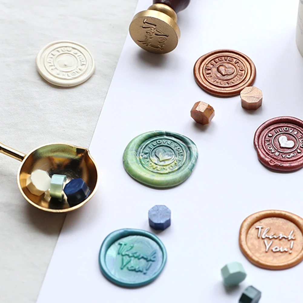 

100pcs Vintage Octagonal Mixing Color Sealing Wax Beads for DIY Crafts Envelope Wedding Postcard Wax Seal Stamp Tablet Pill
