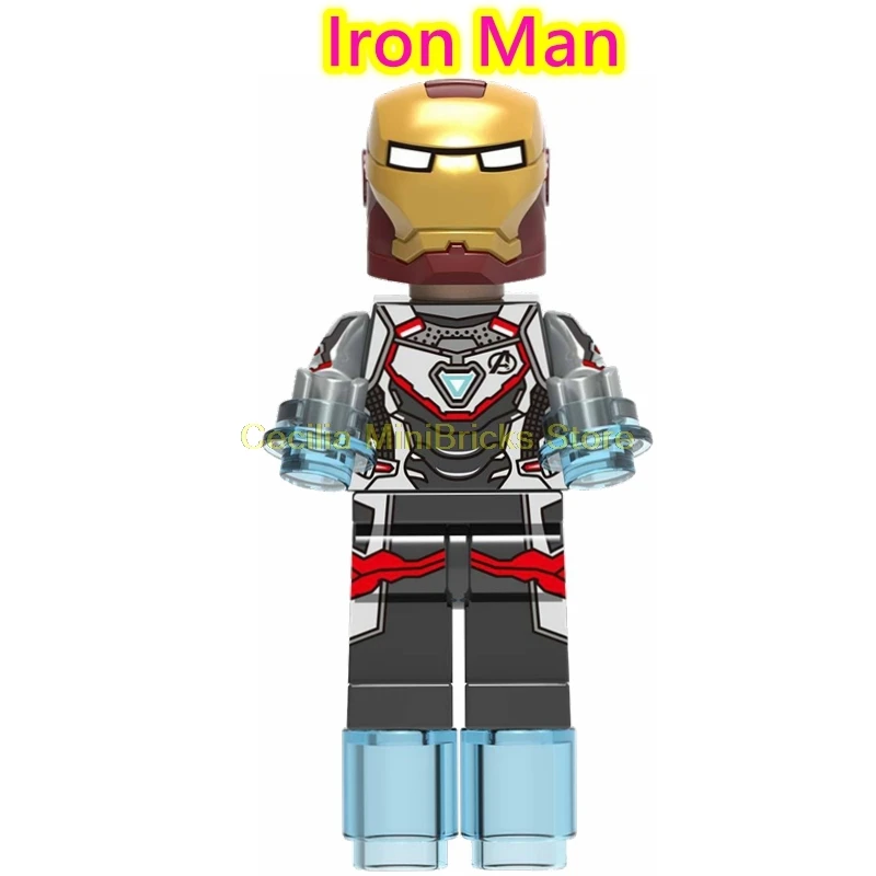 Iron Man X-men Марвел Росомаха Жан Грей проф X Магнето Apocalypse Rogue Thanos строительные блоки игрушки для детей - Цвет: Iron Man