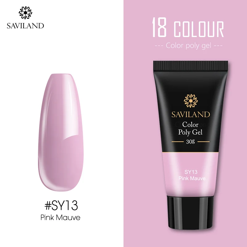 30ml SY13 SAVILAND цветной полигель для наращивания пальцев 24 Цвета УФ-гель для быстрого наращивания 30 г/15 г полигель-лак для ногтей Твердый Гель-лак для ногтей - Цвет: 30ml SY13