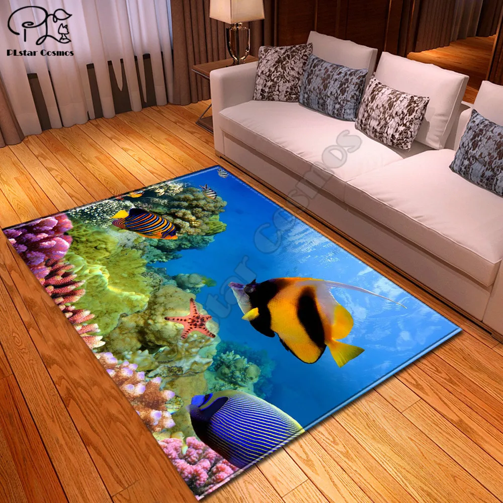 Смешной квадратный нескользящий коврик с рисунком черепахи напольный 3D для