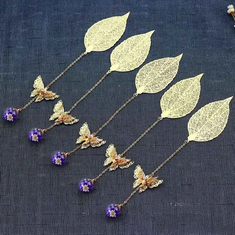 

Metal Butterfly Leaf Bookmark-gold Leaf Butterfly Bookmark Chinese Style Creative Leaf Bookmark Gifts Study Office Stationery