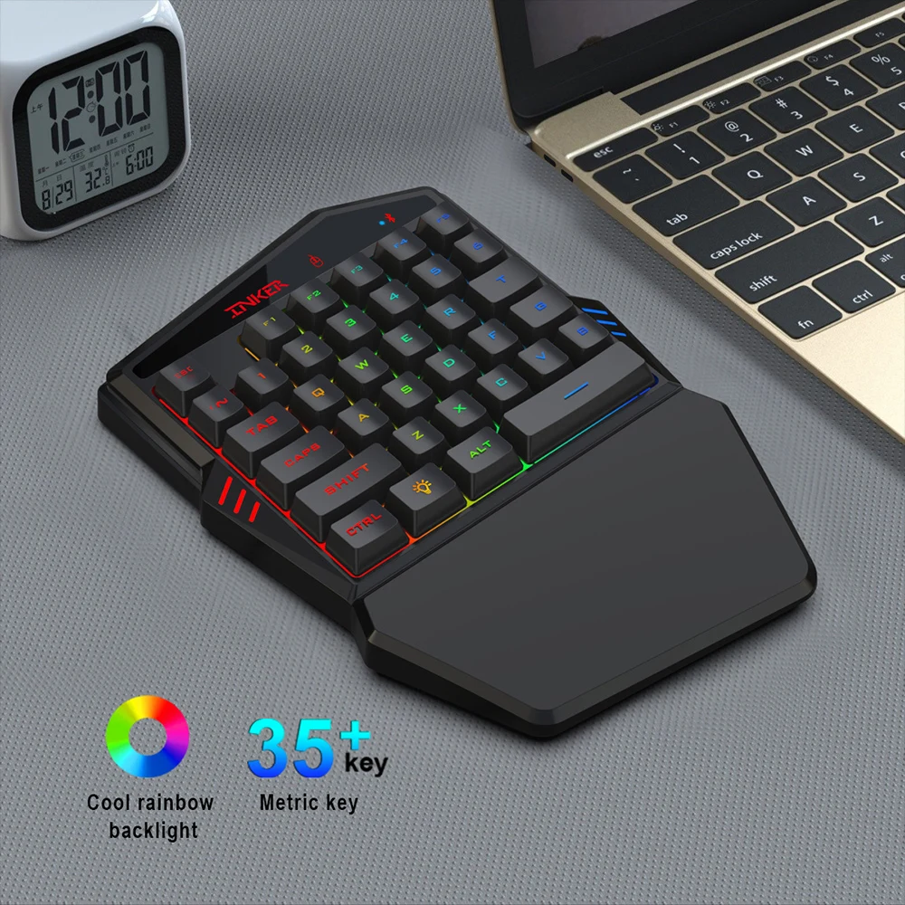 HXSJ BT 4 2 клавиатура Проводная игровая мышь комбинированная Беспроводная 35