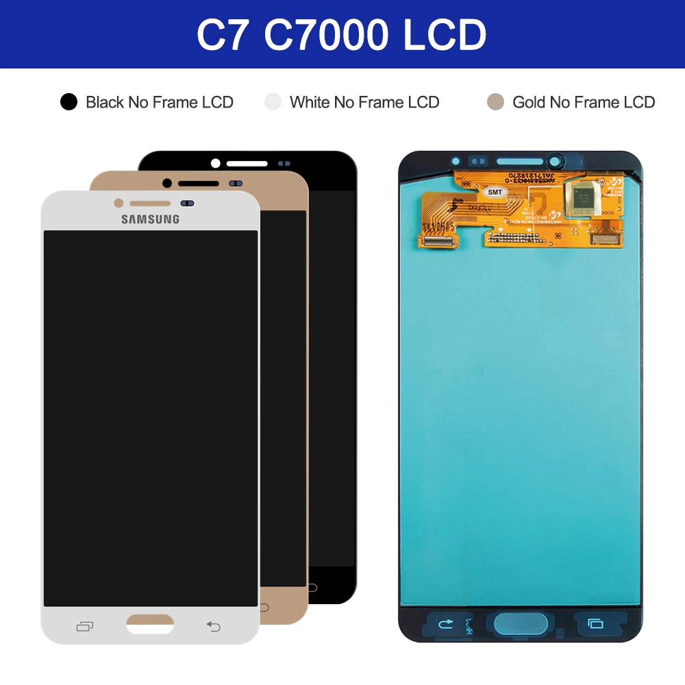 5 7 ''Супер AMOLED LCD для SAMSUNG Galaxy C7 дисплей C7000 сенсорный экран дигитайзер Замена
