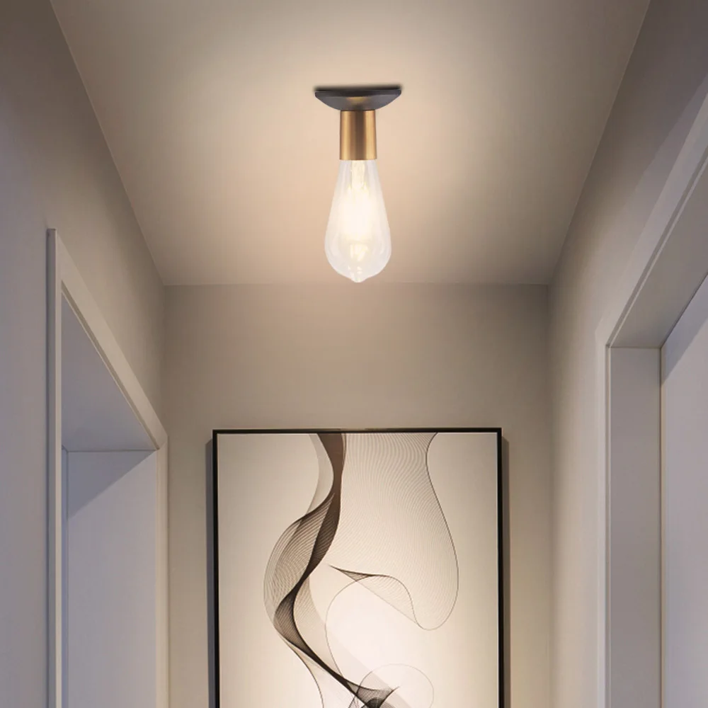 Минималистичный винтажный светильник для коридора потолочный с 5 Вт Led E27 Edison