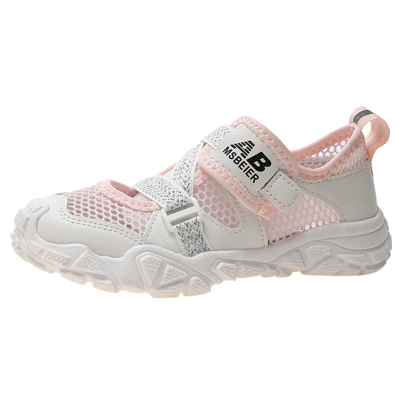 

2021 New Girls Summer Shoes Fashion Girls Sandals Breathable Mesh Children School Sneakers Sandy Beach Shoes Soft Comfortable