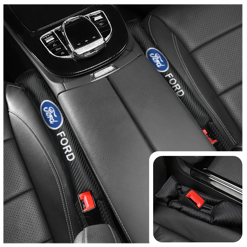 

Dustproof Car Seat Gap Filler Gap Pad Plug Carbon Fiber Seat Gap Padding For Ford Focus MK2 MK3 MK5 Fiesta Mondeo Escape Kuga