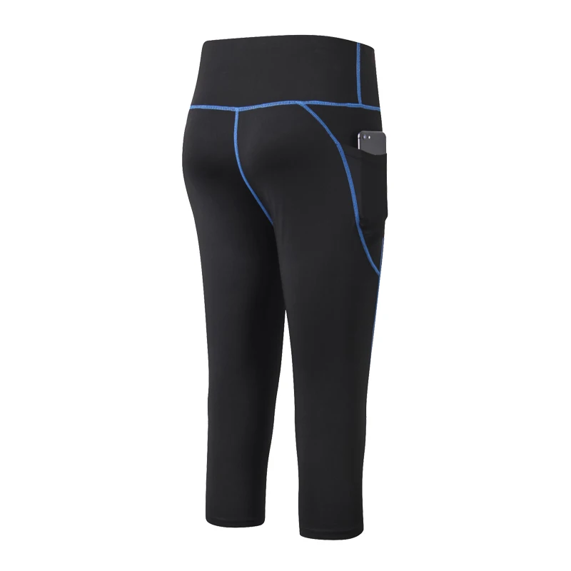 EC.MS Леггинсы для йоги с карманом женщин бега эластичные цветные модные колготки