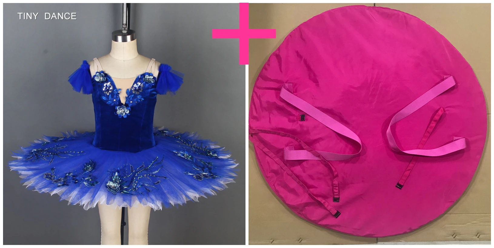 tutu and pink bag Синей птицы деревьев пересылка балетное с юбкой пачкой балетная пачка для девочек для выступлений на сцене или конкурса балерина плать-профессиональная балетная юбка-пачка BLL092 - Цвет: tutu and pink bag