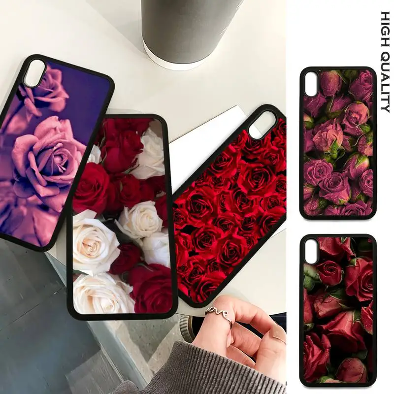 

Beautiful Rose Peony Flower Soft TPU Hard PC Phone Case Cover For IPhone 12 11 Pro Max Xs X Xr 7 8 6 6s Plus Se 2020