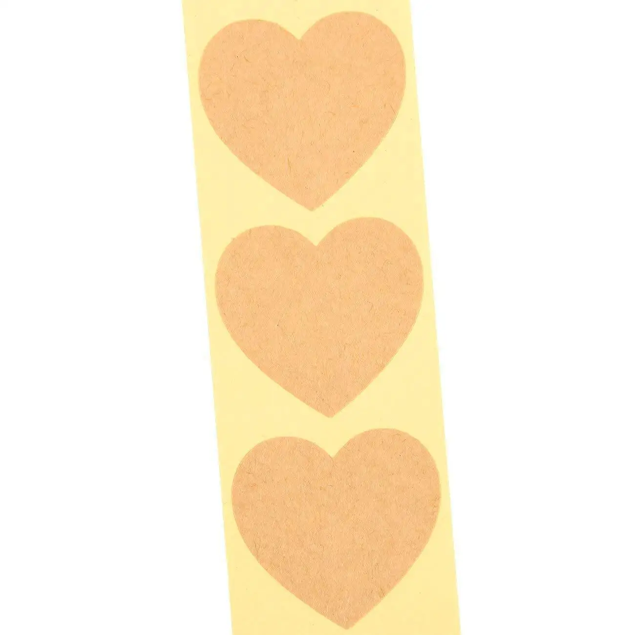 

500pcs/roll Brown Heart Shape Labels Paper Packaging Gift Sticker Candy Dragee Bag Gift Box Packing Bag Wedding Party Activity