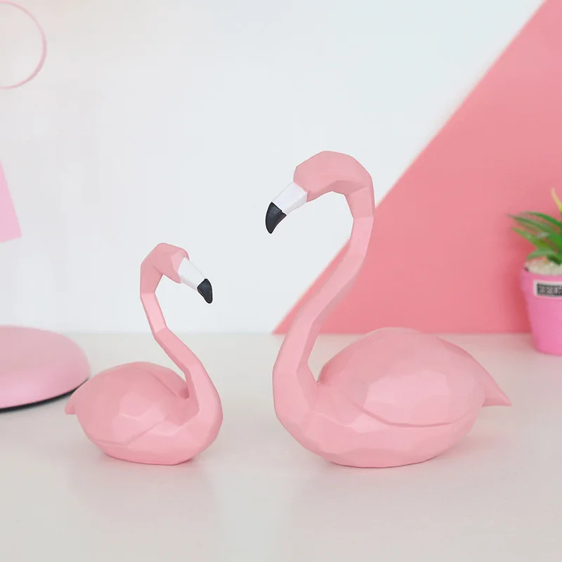 Скандинавский стиль розовый Фламинго декоративные изделия из смолы мебели