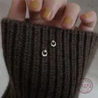 Женские серьги-гвоздики из серебра 925 пробы, с цирконом