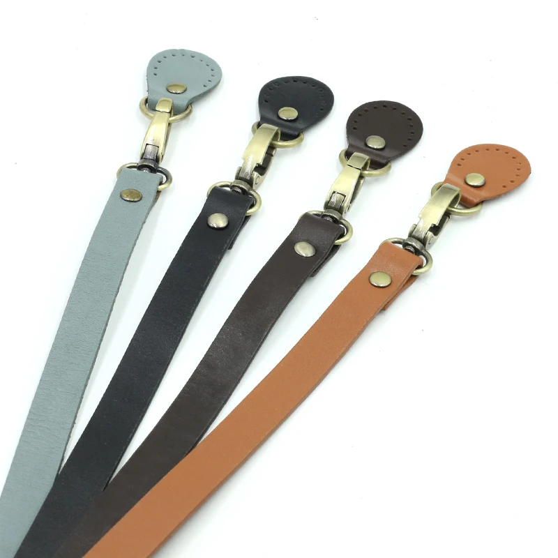 

120cm Bags Strap+ 2pcs Replace Buckle Detachable Handles 100% Real Cowhide Replacement Shoulder Bag Accessories Adjustable Staps