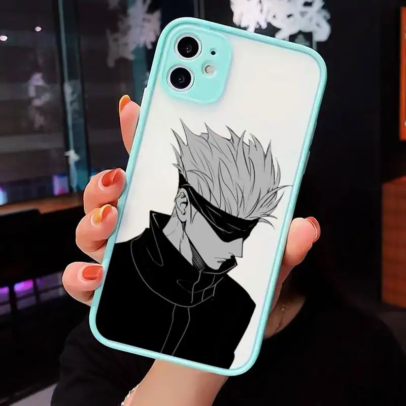 

Anime Jujutsu Kaisen Phone Cases Matte Transparent For iPhone 12 Mini 11 Pro XR XS Max 7 8 Plus