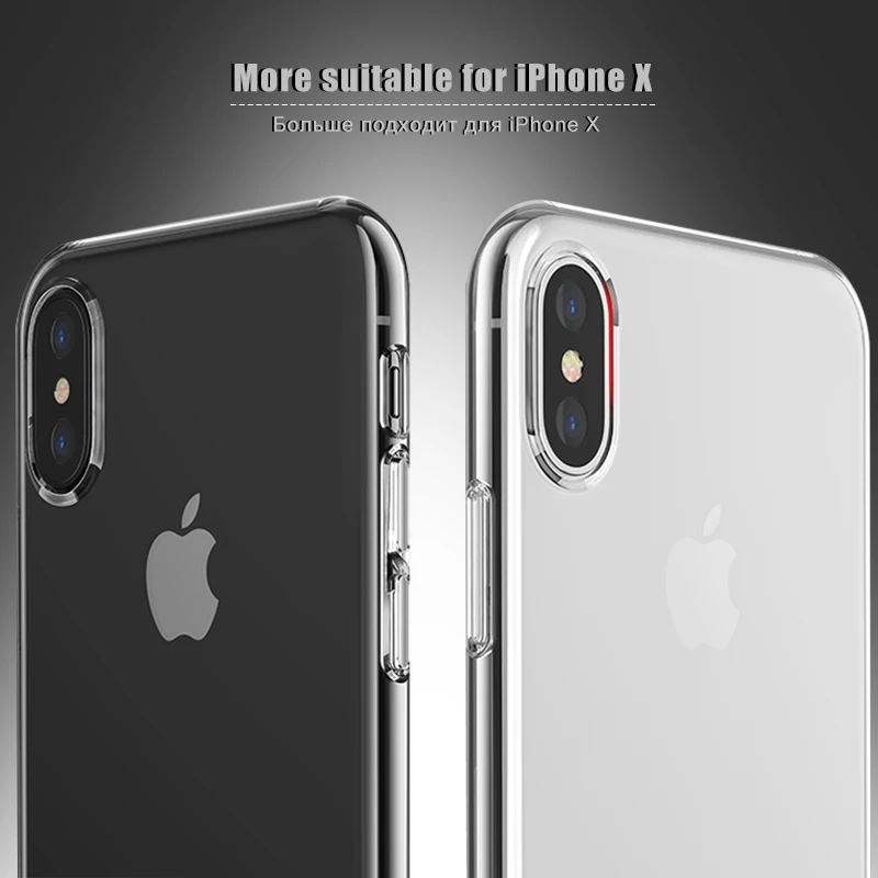 VEVICE для iPhone 5 4 4C 5C X 8 7 6 S Plus чехол Apple 5S SE Ультратонкий Прозрачный телефона из ТПУ |