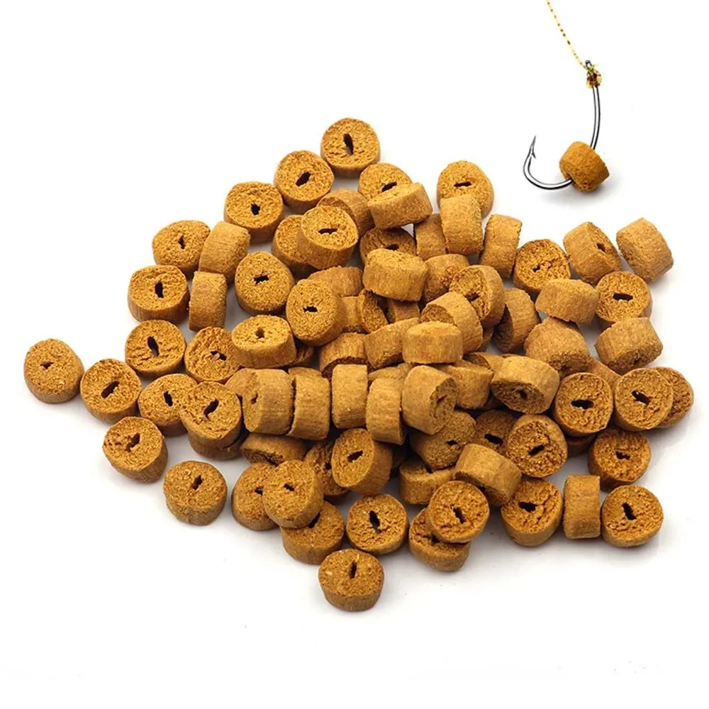 

100pcs Red Carp Fishing Hollow Bait Grass Carp Baits Fishing Baits Lure Formula Insect Particle Boilie Pellets Hook Up