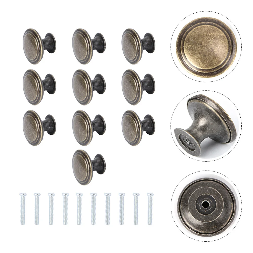 

10Pcs Fashion Drawer Cabinet Knobs Antique Style Wardrobe Door Handle Knob