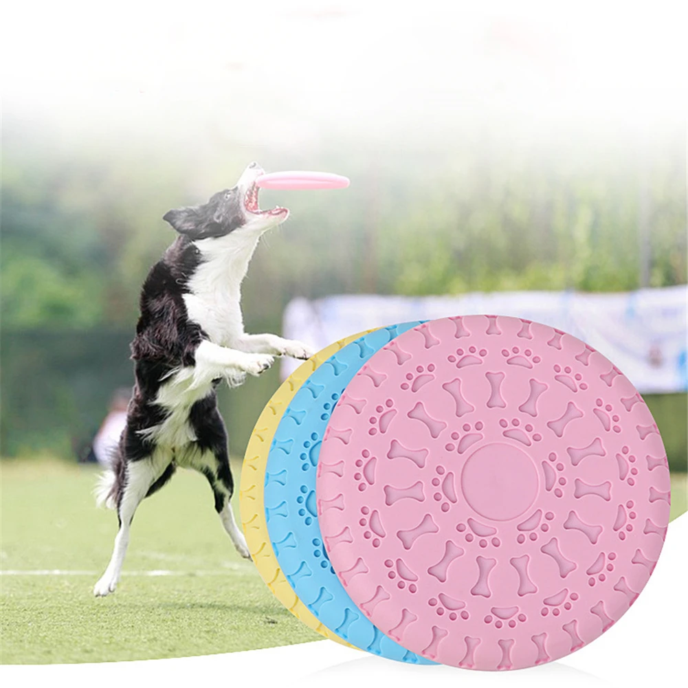Мягкие резиновые летающие диски для домашних животных интерактивная обучающая