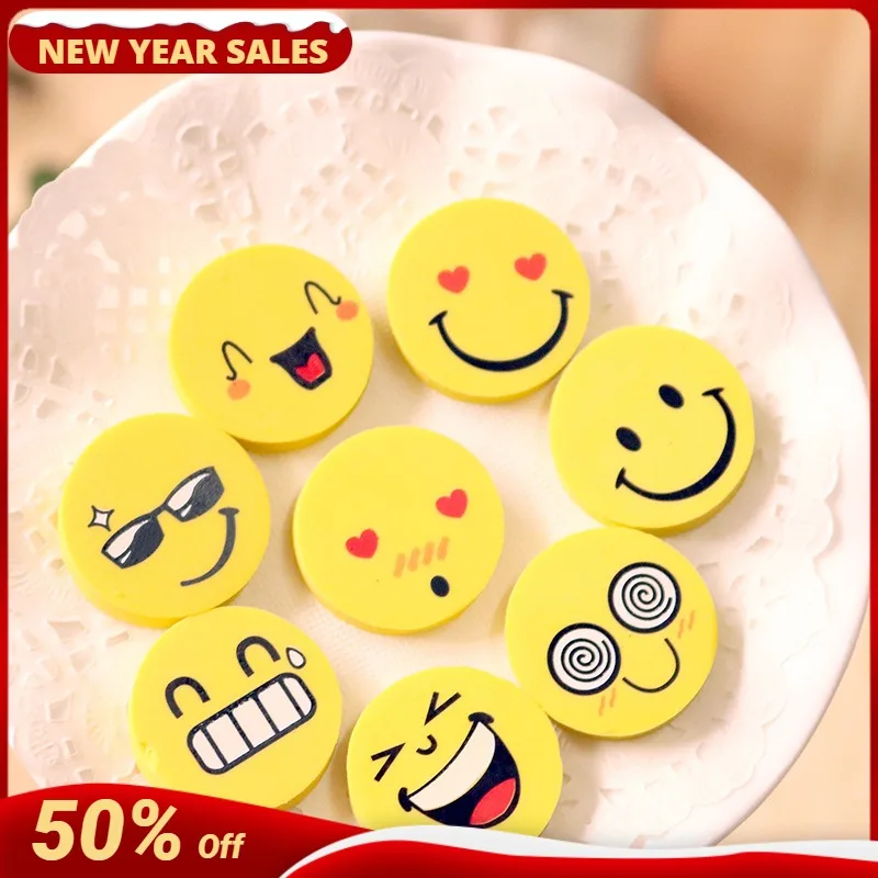 

1 шт. студенческий Ластик Канцелярские Товары для детей учеников мультяшный ластик для творческого выражения улыбающегося лица производит...