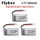 От 1 года до 10 шт 3,7 V 260mAh литий-полимерный Батарея для H36 E010 E011 E012 E013 беспилотный летательный аппарат для Furibee F36 Квадрокоптер с дистанционным управлением Запчасти 3,7 v Li-po Батарея