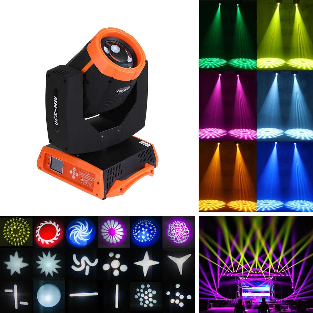 

230W Moving heads sound Party Lights Disco light 14 Colors RGBW Mini LED DMX512 gobo Moving Head Spot Light Club DJ Stage Light