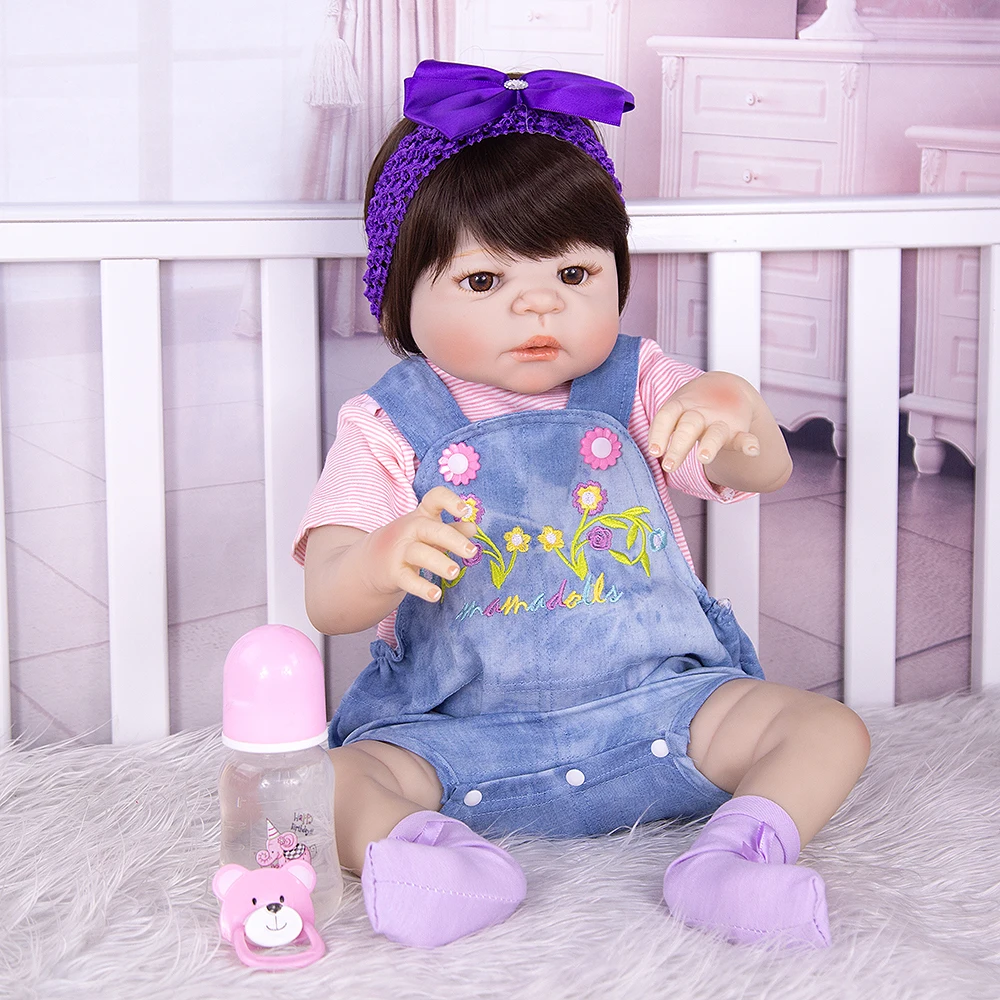 KEIUMI 23 Baby Reborn Silicone Babies Doll Full Vinyl Body Handmade Realistic Newborn For Girl Festival Gifts Playmate ToyS | Игрушки и