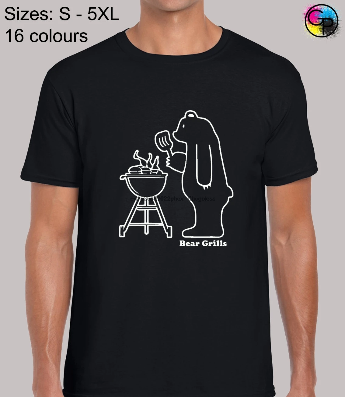 Смешная Новинка смешная футболка с изображением медведя грилса стандартного