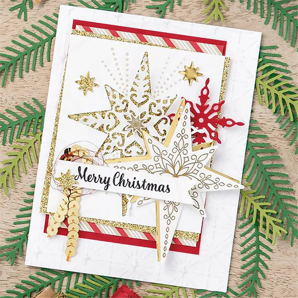 3D звезды новые штампы 2019 резные трафареты Сделай Сам Скрапбукинг тиснение для