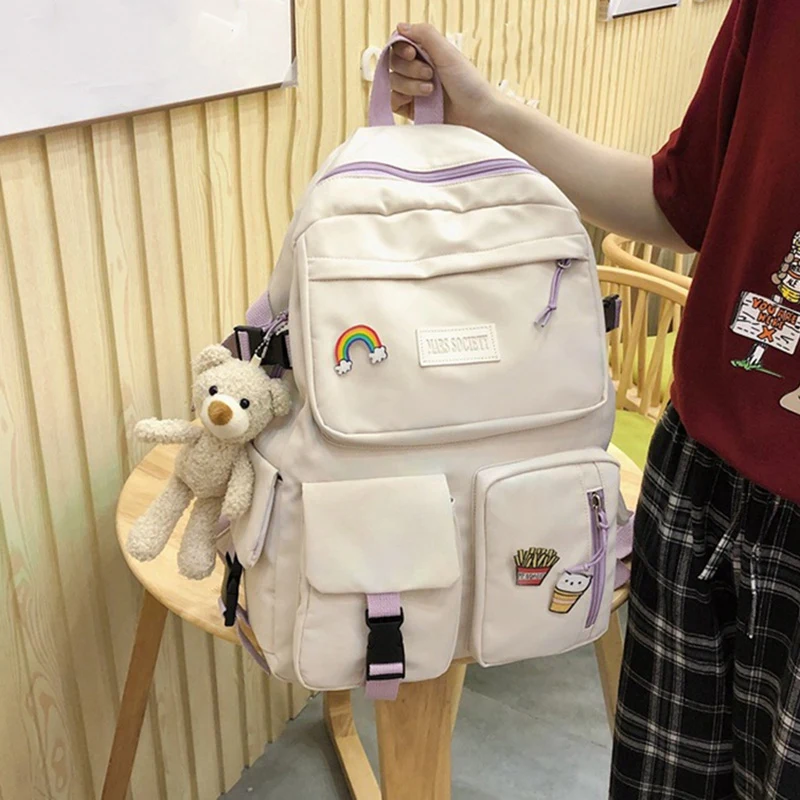 

NEW-Campus Women's Backpack School Bag Female Student Junior High School Backpack Girl