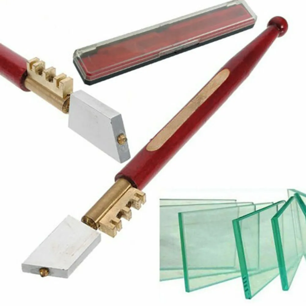 

Professional Sharp Tip Glass Cutter Diamond Cutter Glass Mirror Glazing Cutting Tool Steel Blade For DIY Glass Cutting Tool