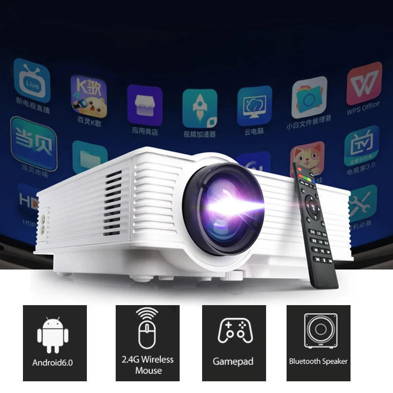 Poner Saund GP9 проектор 3D HDMI Full HD портативный мини для Android 1080p видео 4k Умный домашний