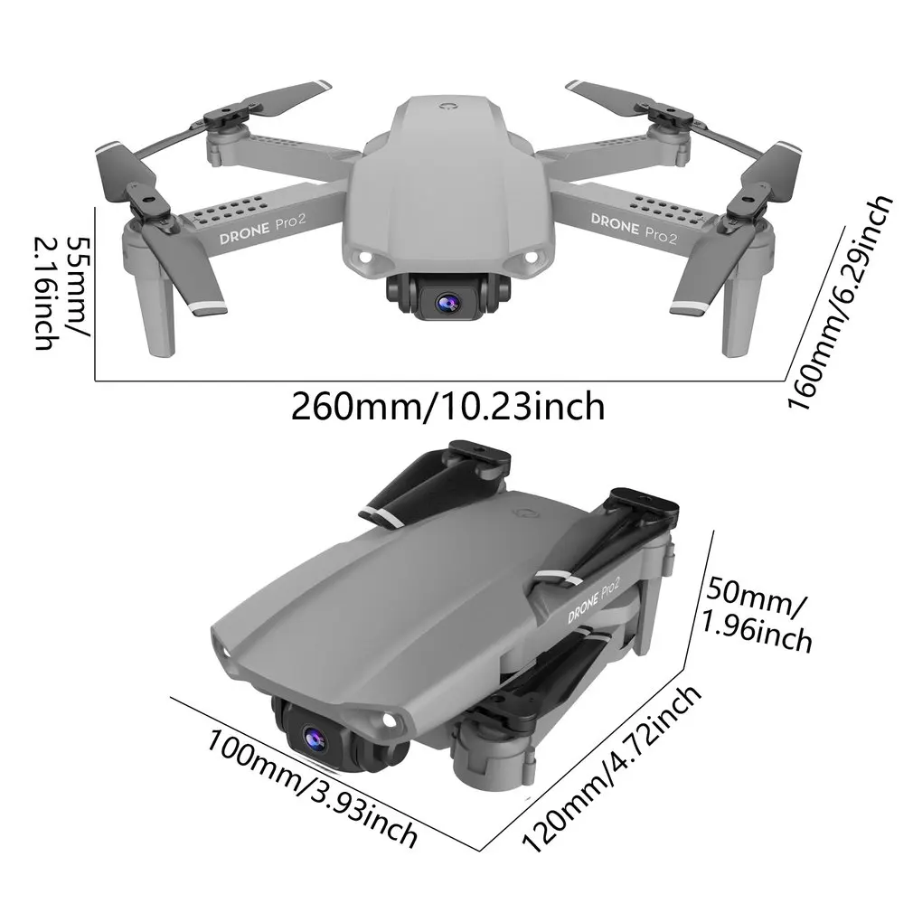 Дрон NYR E99 Pro2 2 камеры 4K 1080P 720P Wi-Fi FPV складной | Электроника