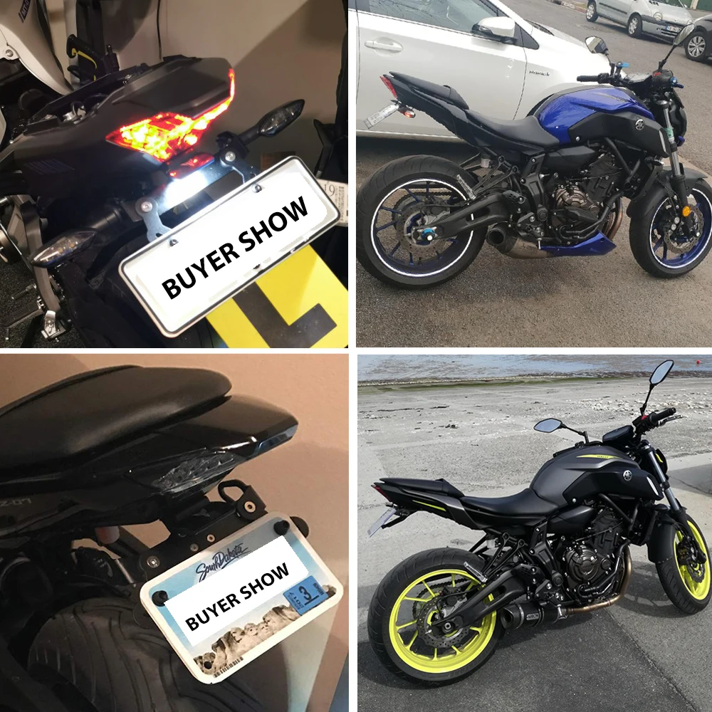 Kemimoto для Yamaha mt 07 MT07 MT-07 FZ-07- Регистрационная пластина Fender Eliminator Держатель для держателей брекетов Светодиодный
