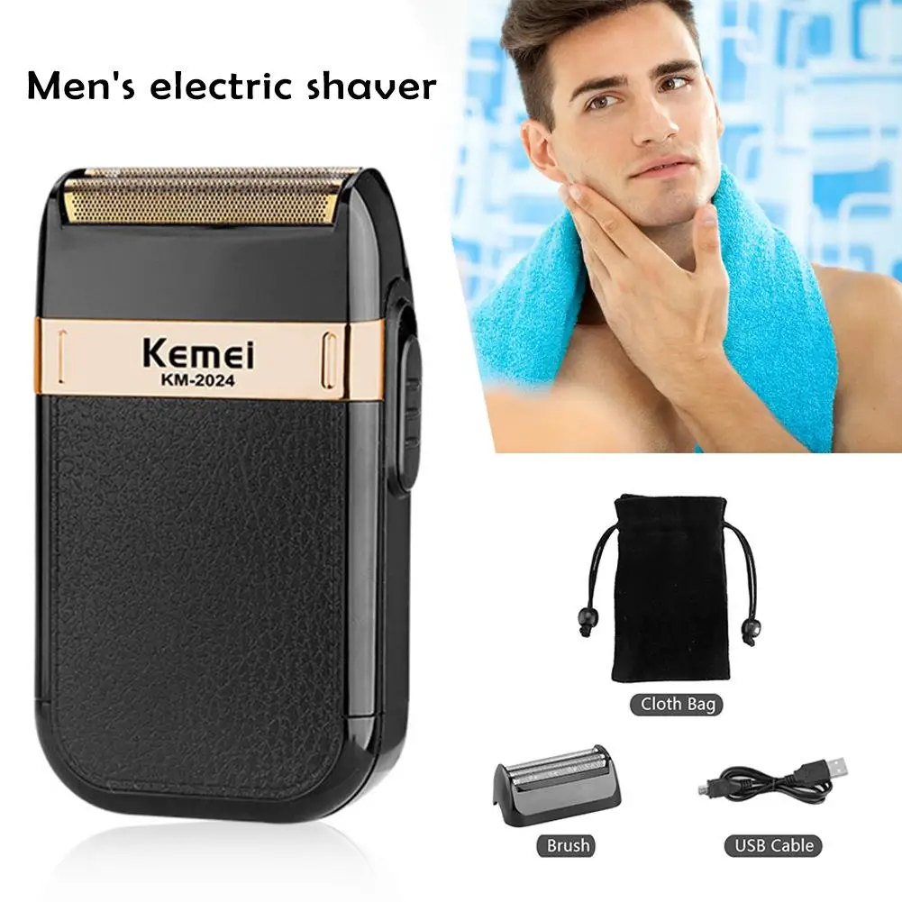 

KM-2024 Electric Shaver Reciprocating Travel Razor Body Wash USB Charging Waterproof Shaver For Men Barber Trimmer