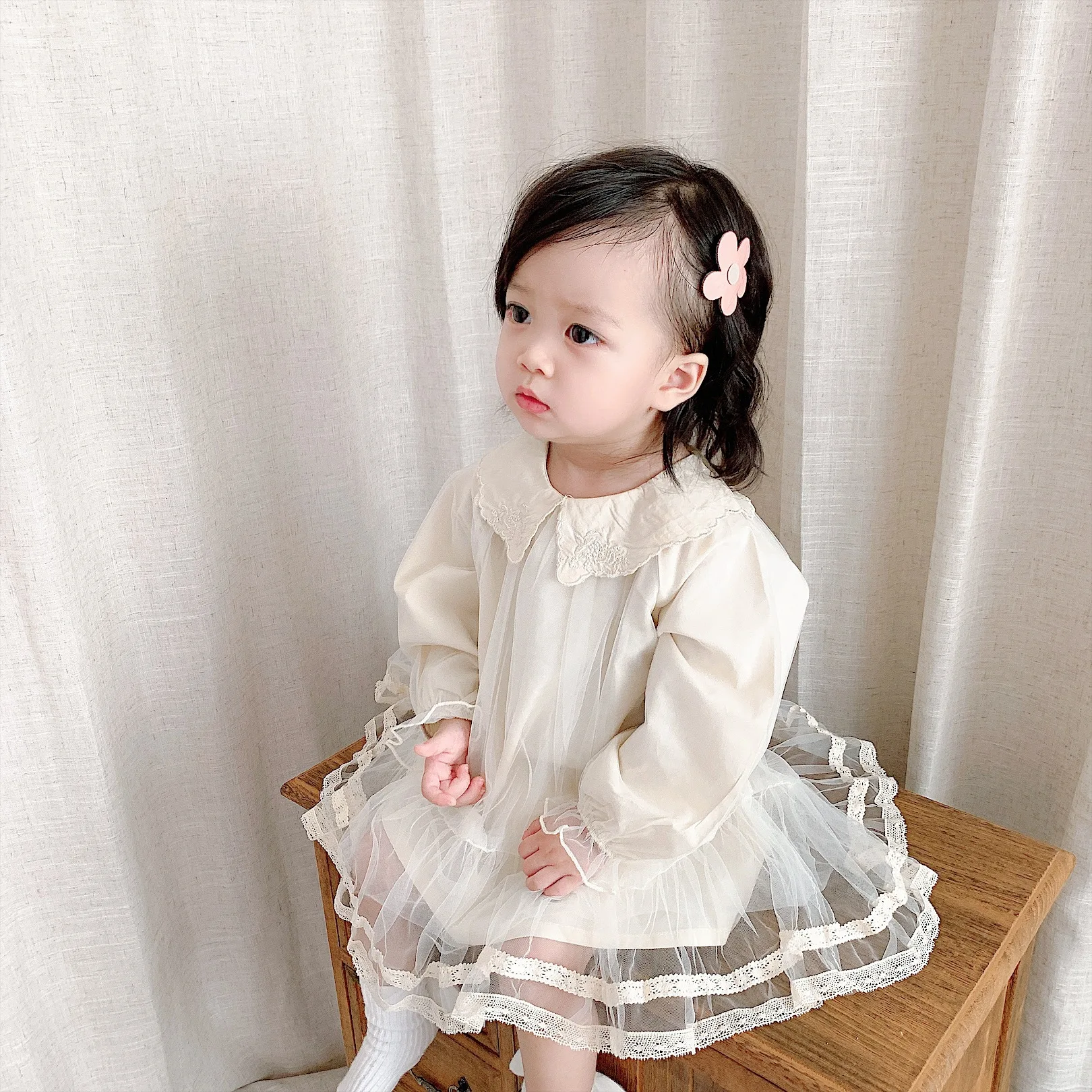 Весна и осень 2020 Новое поступление платье принцессы с длинным рукавом в