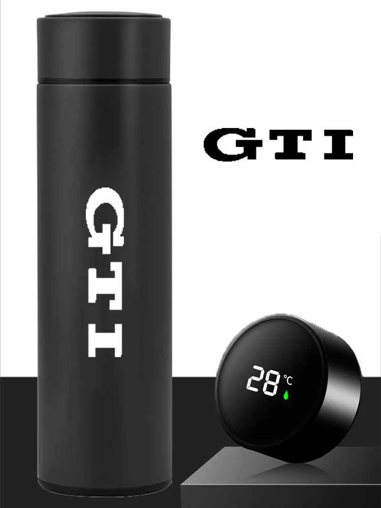 

Intelligent Thermos Flask Travel Sport Cup Stainless Steel Vacuum Water Bottle For Golf GTI 4 5 6 7 MK4 MK5 MK7 Auto Accessories