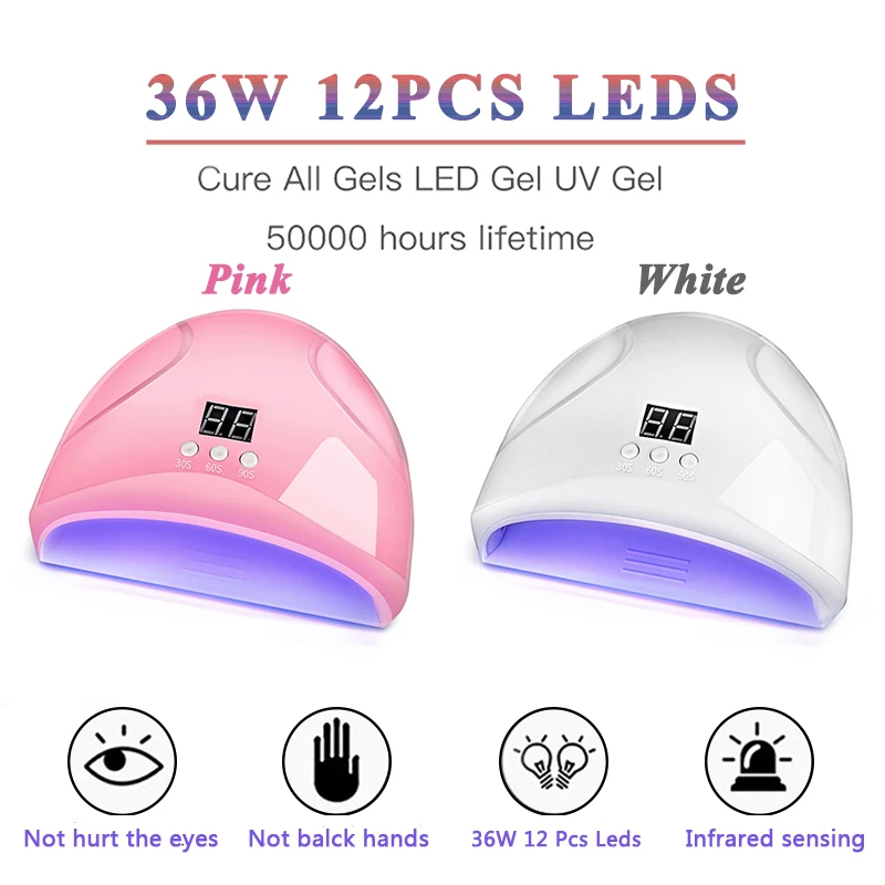 

New Arrival SUN 36W UV LED Nail Lamp Nail Dryer USB Gel Drying Lamp Manicure Machine Nail Gel Polish Curing Light Nail Art Tools