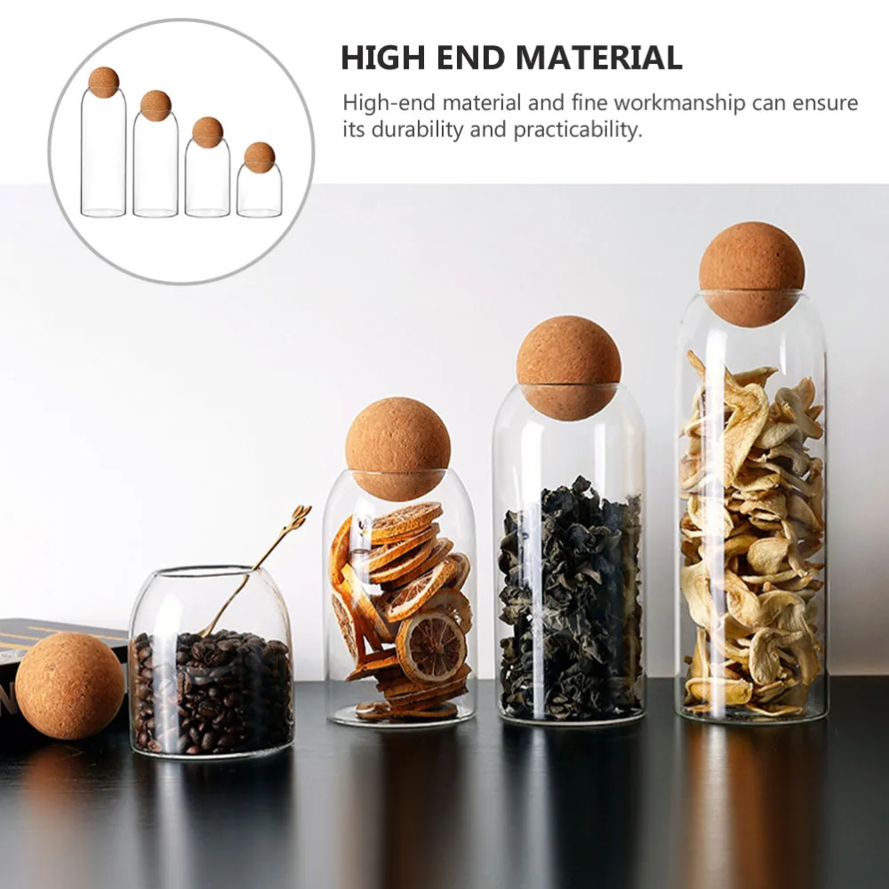 1 компл. кухонная Стеклянная канистра контейнер для хранения зерен банка