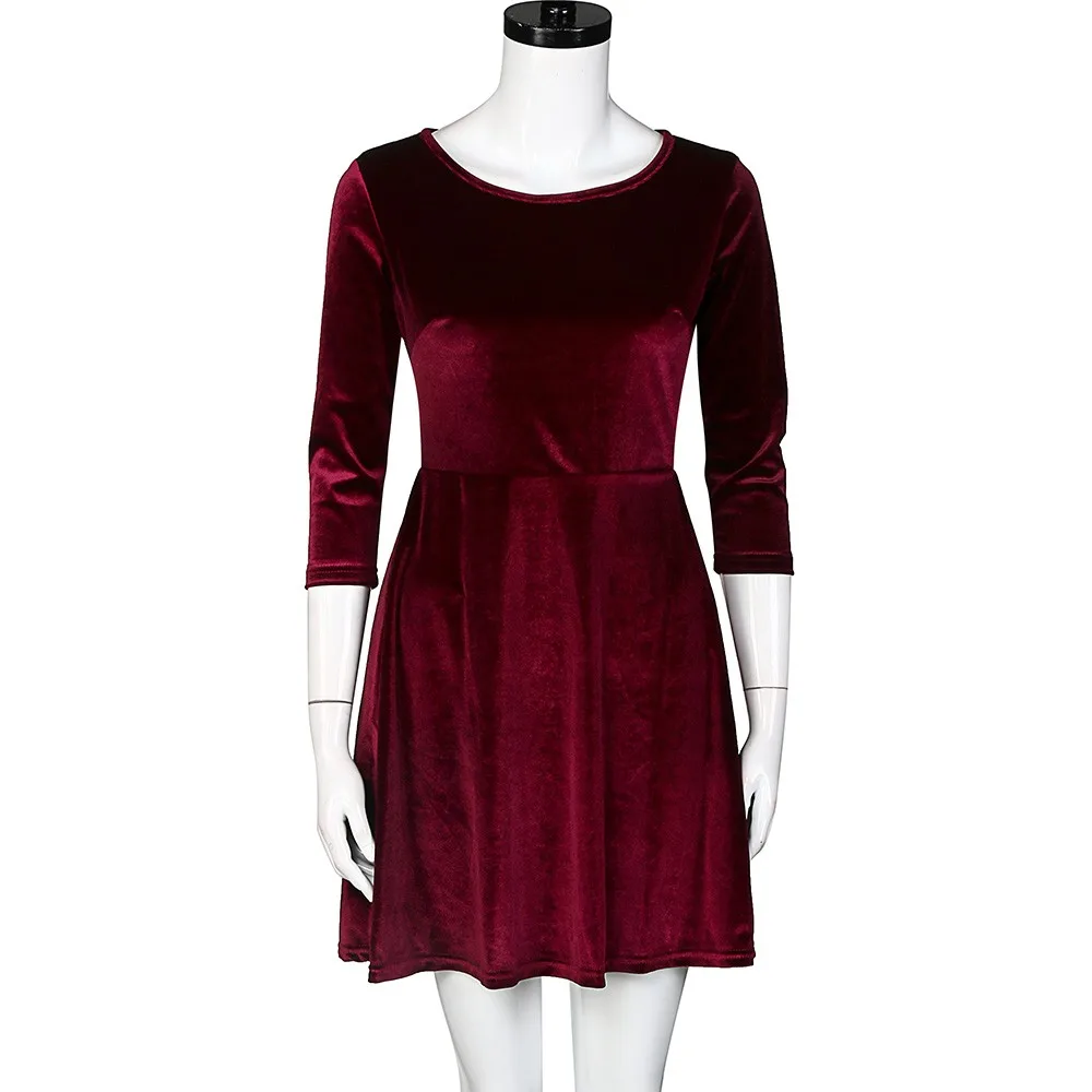 Новинка женское бархатное платье с распашным подолом осенние женские вечерние