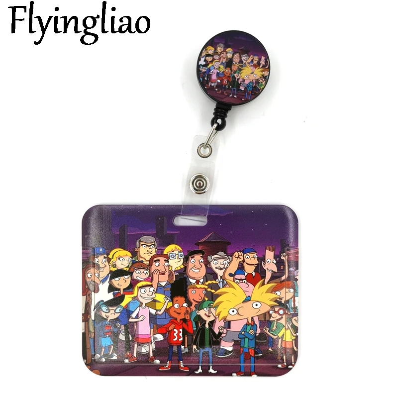 

Funny Cartoon Characters Cute Credit Card Cover Lanyard Bag Retractable Badge Reel Student Nurse Exhibition Enfermera Clips