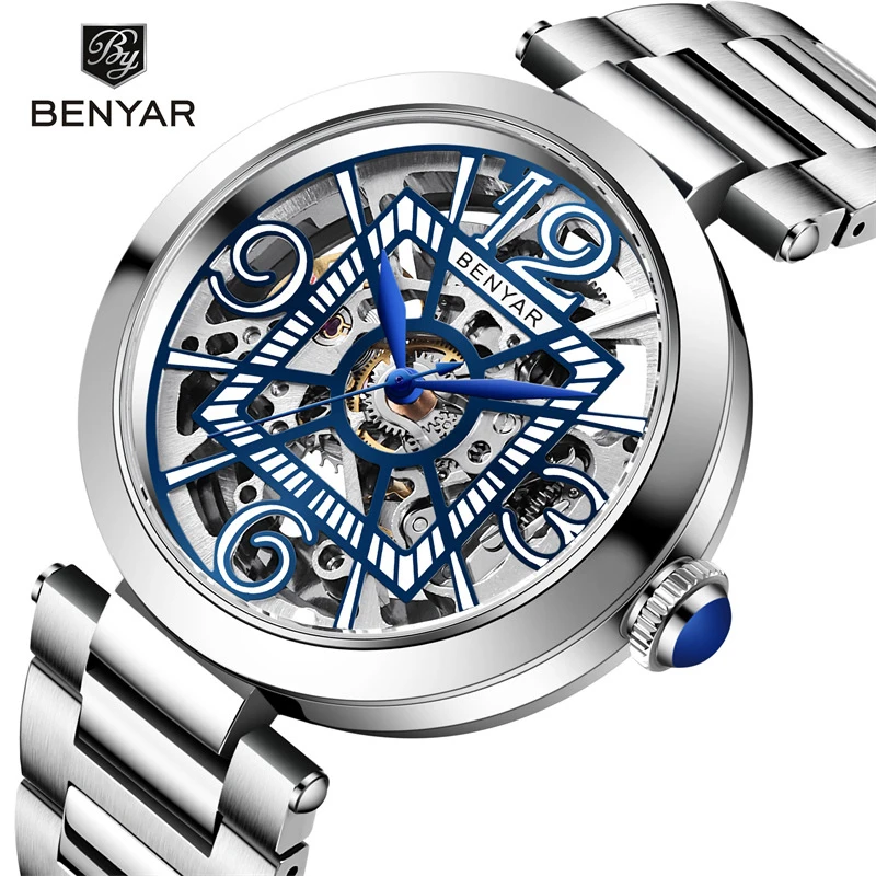 

BENYAR Quartz Business Watches Men Multifunctional Waterproof Hardlex Mirror Man's Wristwatch
